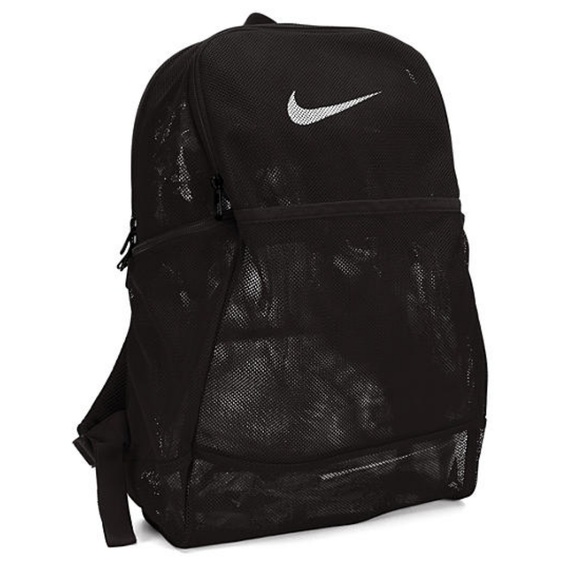 white nike mesh backpack